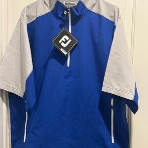 FootJoy Men's Blue and Gray Golf Sport Wind Shirt